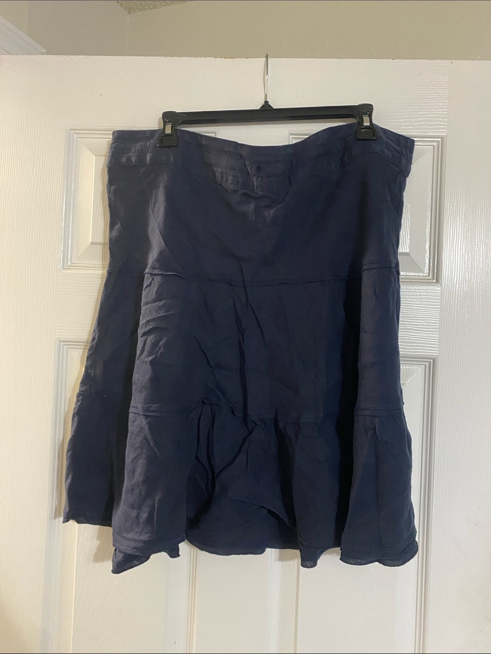Caslon Navy Tiered A-Line Skirt